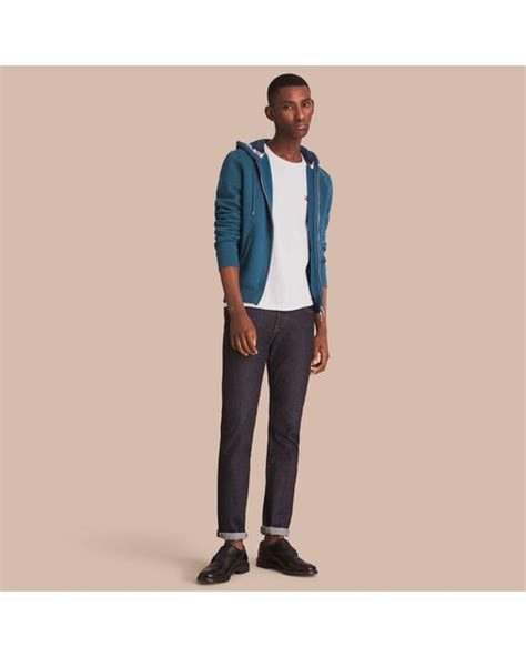 burberry hooded cotton jersey mineral blue|Shop Hooded Burberry Online .